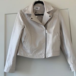Cream leather jacket